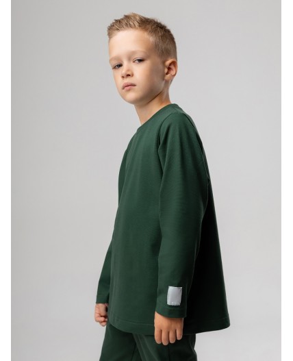 Лонгслив 7-284MU; изумрудный (серый)
