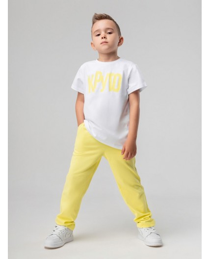 Футболка 4-418MU; белый (светло-желтый)