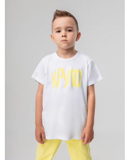 Футболка 4-418MU; белый (светло-желтый)