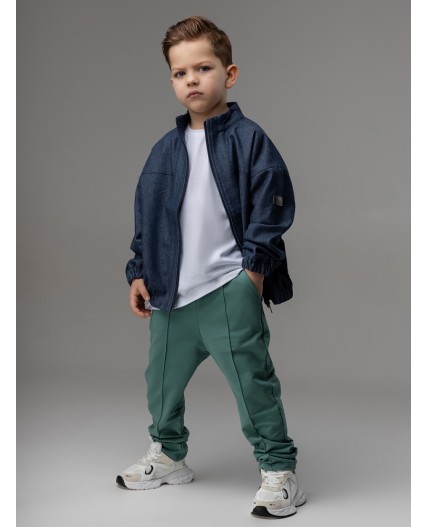 Брюки 6-411МU; пыльный зеленый