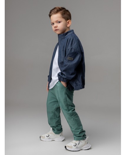 Брюки 6-411МU; пыльный зеленый