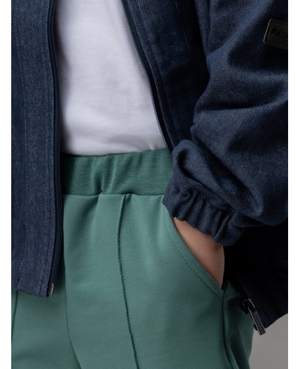 Брюки 6-411МU; пыльный зеленый