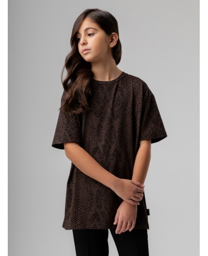 Футболка 36-45MU; коричневый (черный)