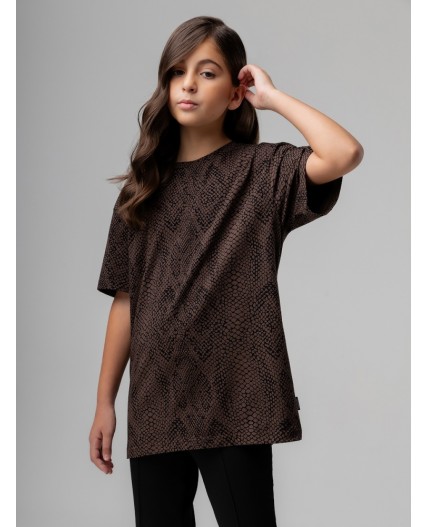 Футболка 36-45MU; коричневый (черный)