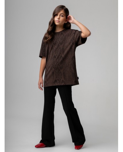 Футболка 36-45MU; коричневый (черный)