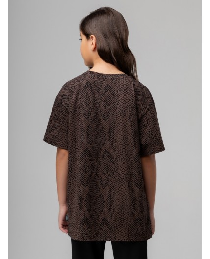 Футболка 36-45MU; коричневый (черный)