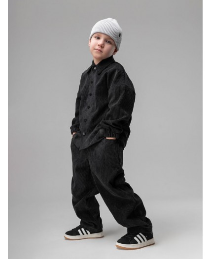 Костюм вельветовый 11-565MU; черный