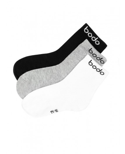 Носки 3 пары 26-8MU; белый/черный/серый