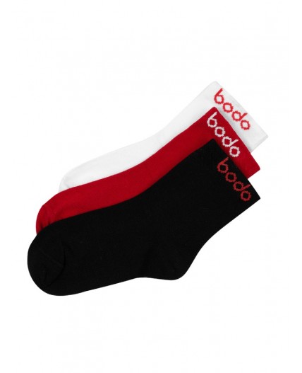 Носки 3 пары 26-10MU; черный/красный/белый