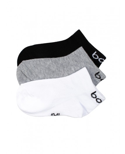 Носки 3 пары 26-1MU; черный/серый меланж/белый