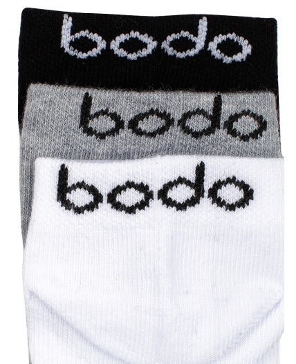 Носки 3 пары 26-1MU; черный/серый меланж/белый