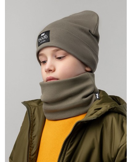 Комплект (шапка, снуд) 13-161MU; светлый хаки