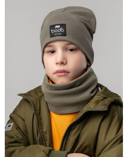 Комплект (шапка, снуд) 13-161MU; светлый хаки