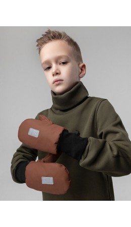 Варежки 61-2MU; коричневый