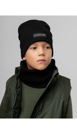 Комплект (шапка, снуд) 13-176MU; черный