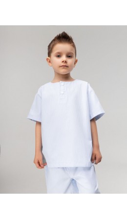 Рубашка 24-16MU; голубой (белый)