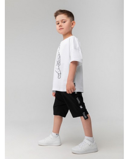 Шорты 8-64МU; черный (белый)