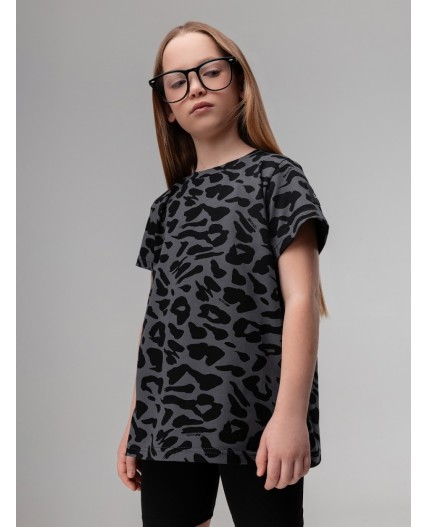 Футболка 4-316MU; серый (черный)