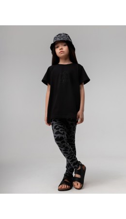 Леггинсы 15-158MU; серый (черный)