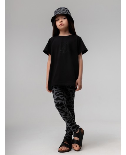 Леггинсы 15-158MU; серый (черный)