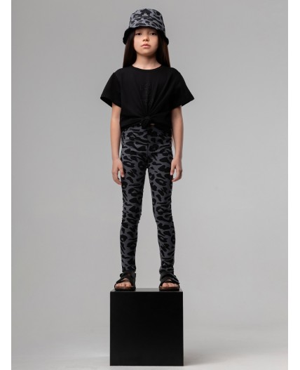 Леггинсы 15-158MU; серый (черный)