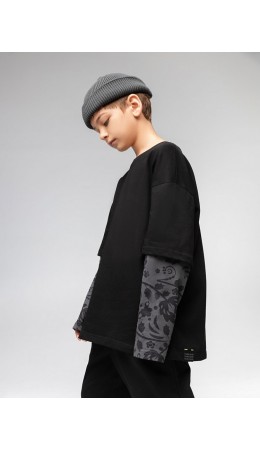 Лонгслив 7-301MU; черный