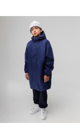 Плащ на флисе 49-8U; темно-синий