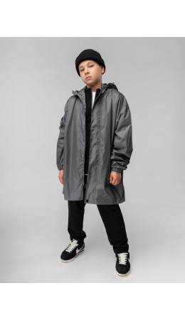 Плащ на флисе 49-8U; темно-серый