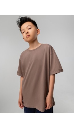 Футболка с заворотами 36-144MU; темно-бежевый