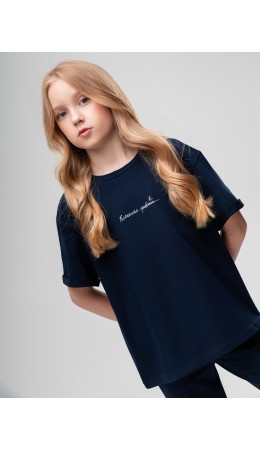 Футболка 36-141MU; темно-синий