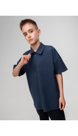 Футболка пике 36-116MU; темно-синий