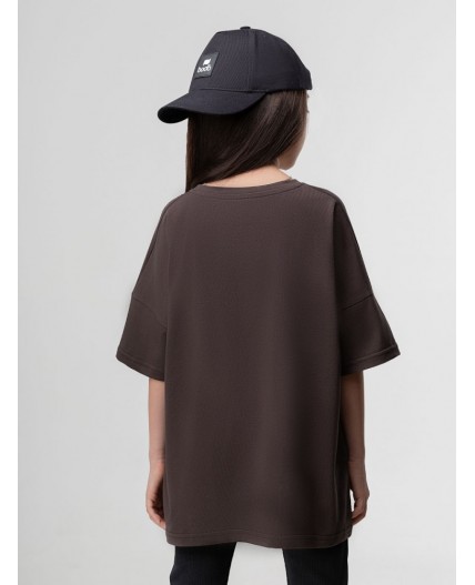 Футболка 4-340MU; коричневый