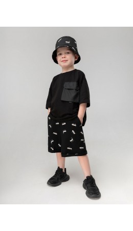 Шорты 8-78МU; черный (экрю)