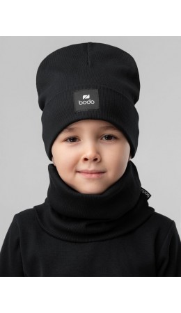 Комплект (шапка, снуд) 13-180MU; черный