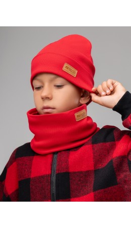 Комплект (шапка, снуд) 13-201MU; красный
