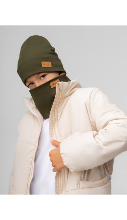 Комплект (шапка, снуд) 13-201MU; хаки