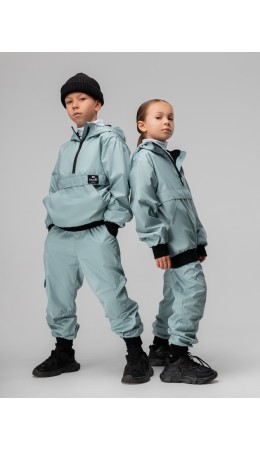 Костюм 32-52МU; серо-голубой