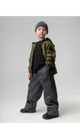 Брюки на флисе 33-48MU; темно-серый