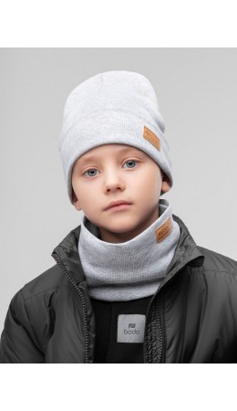 Комплект (шапка, снуд) 13-201MU; серый меланж