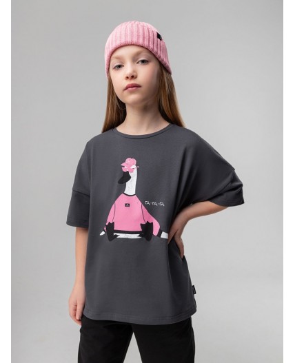 Футболка 4-435MU; темно-серый