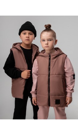 Жилет 14-61МU; какао (черный)