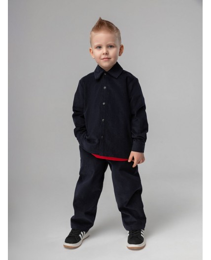 Костюм вельветовый 11-576MU; темно-синий