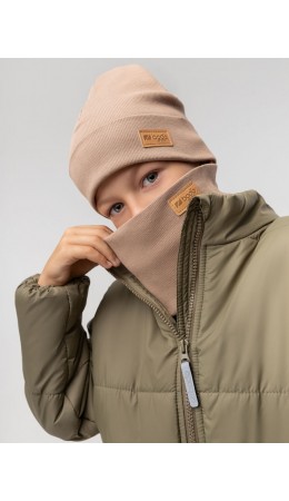 Комплект (шапка, снуд) 13-201MU; бежевый