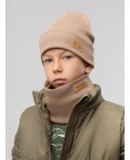 Комплект (шапка, снуд) 13-201MU; бежевый