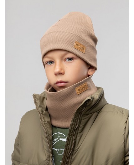 Комплект (шапка, снуд) 13-201MU; бежевый