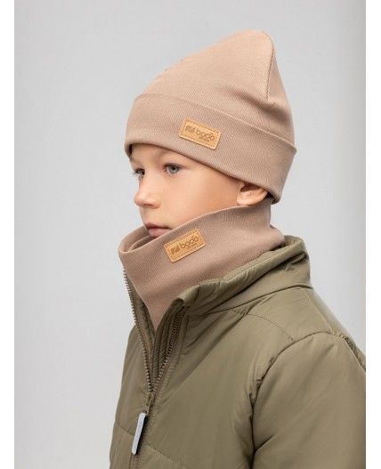 Комплект (шапка, снуд) 13-201MU; бежевый
