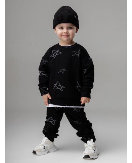 Костюм 21-127MU; черный (серый)