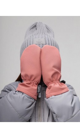 Варежки 61-4MU; серо-розовый