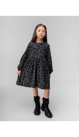 Платье 18-189MD; серый (черный)