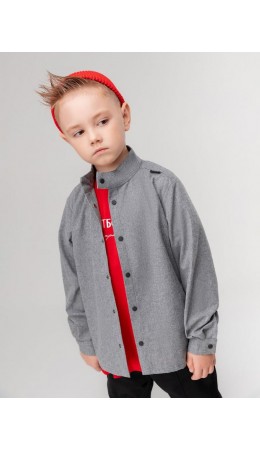 Рубашка 24-19MU; темно-серый